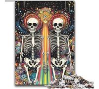 Puzzles Crânes Colorés 2000 Pièces pour Adultes, Cadeaux, Collection de Jouets Intellectuels, Beaux-Arts 70x100cm