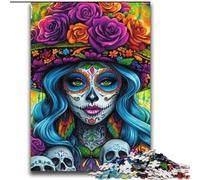 Puzzles Crânes Mexicains pour Adolescentes 2000 pièces Assemblage de Motifs, Activités Amusantes à la Maison, Cadeau d'anniversaire, Cadeaux de Voyage (70x100cm)