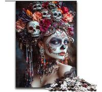Puzzles Crânes Mexicains pour Adolescents (1000 pièces) ; Relax Games est Un pour Toute la Famille (26x38cm)