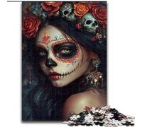 Puzzles Crânes Mexicains pour Adultes 1000 Pièces, pour 14+ Ans Entraînez Votre Cerveau et Vos Mains Cadeaux de Noël (26x38cm)