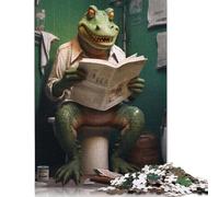 Puzzles Croc sur Toilettes 500 pièces pour Adolescents, Cadeaux, Puzzles pour Adultes, Jeu éducatif, Jouet de défi 500 pièces (52 x 38 cm)