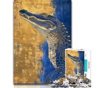 Puzzles Crocodile Fantastique 1000 Pièces pour Adolescents, Jeux d'Activités Familiales Défiants, Jouet DIY pour Décoration Murale Maison (75x50cm)