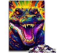 Puzzles Crocodiles colorés pour Adultes, 1 000 pièces, Jouet éducatif intellectuel et décompressant, idéal pour la décoration de Bureau (50x75cm)