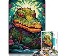Puzzles Crocodiles du Nil 1000 pièces pour Adultes, Cadeaux, Vacances, Tuer Le Temps, Chaque pièce est Unique - Jeu Familial Stimulant et Amusant 50x75cm