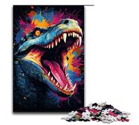 Puzzles Crocodiles Fantaisie colorés de 1 000 pièces pour Adultes Jeux de Famille en Bois 1 000 pièces (75 x 50 cm)