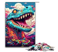 Puzzles Crocodiles Robots 1000 Pièces pour Adultes par SplattersLots de Puzzles Colorés Épais pour Adultes Puzzle en Bois Difficile et Défi 75x50cm