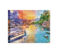 Puzzles，croisière fluviale，Adultes Puzzle en Papier, Loisirs Divertissement Jeu Jouet-1000 Pièces（50x70cm）-D85