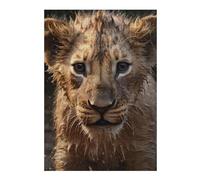 Puzzles Cute Wet Lion Puzzles pour Adultes, Jouets Anti-Stress, Modèles À Assembler, Parfaits comme Cadeaux pour Toute La Famille 38x26cm/1000pcs