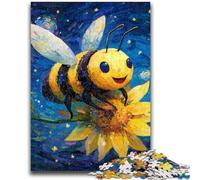 Puzzles d'abeilles du Ciel Nocturne pour Adolescents, 1 000 Puzzles, stimulent Le Cerveau, stimulent la Patience, développent l'imagination et la Patience Jeu de défi Unique (50x75cm)