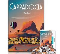 Puzzles d'affiches de Cappadoce, Turquie, pour Adolescents, 1000 pièces, aident Le Cerveau à exercer, Jouets addictifs pour cultiver la Patience, adaptés aux Couples, 50x75cm