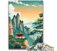 Puzzles d'affiches de Voyage Wulingyuan 1000 pièces pour Adultes, Jeu éducatif et décompressant pour Anniversaire et Noël (50x75cm)