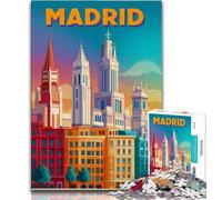 Puzzles d'affiches du Monde pour Adultes et Adolescents, Puzzles Anti-Stress, défi Difficile, adapté à la décoration de Bureau 50x75cm