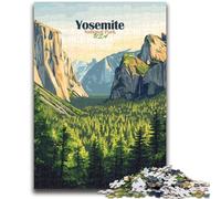 Puzzles d'affiches du Parc National de Yosemite 1000 pièces pour Adultes, Aidez Le Cerveau à exercer des Jouets addictifs pour cultiver la Patience Jeu de défi Unique 1000 pièces (50x75cm)