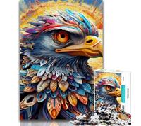 Puzzles d'aigle colorés pour Adolescents, Aidez Le Cerveau à exercer des Jouets addictifs pour cultiver la Patience Une œuvre d'art 38x26cm