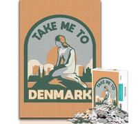 Puzzles Danemark Copenhague pour Adolescents, Aidez Le Cerveau à exercer des Jouets addictifs pour cultiver la Patience Une œuvre d'art 38x26cm