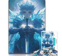 Puzzles d'anges animés pour Adultes et Adolescents, 1 000 pièces, Anti-Stress, pour Passer Le Temps à la Maison, avec Affiche et fiche de Questions-réponses Assorties (38x26cm)