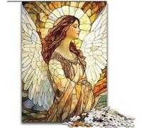 Puzzles d'anges en vitrail pour Adolescents 1000 pièces, pour Les 14 Ans et Plus, Jeux Amusants, activités Amusantes à la Maison, Cadeaux d'anniversaire, Cadeaux de Voyage (Taille 26x38cm)