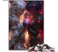Puzzles d'anges Noirs et Blancs pour Adultes et Adolescents, Jouets éducatifs, Jeux Anti-Stress, Cadeaux du Père Noël Secret pour Les Enfants de 14 Ans et Plus (26x38cm)