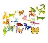 Puzzles d'animaux 3D pour Enfants, 25 pièces, Puzzles d'insectes 3D pour Enfants âgés de 4 à 8 Ans, kit de modèle Papier Anti-Insectes Dessin animé créatif, Jouet éducatif, activité familiale