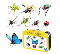 Puzzles d'animaux 3D pour - Modèles D'insectes De Simulation, Ensemble De Modèles De Puzzle Imbriqués| Jouets Éducatifs pour Animaux avec Papillons, Abeilles Et Mantes Religieu