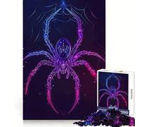 Puzzles d'animaux araignées néon pour Adolescents, 1000 pièces, renforce la mémoire, soulage Le Stress, décoration Murale aux Bords Nets (50x75cm)