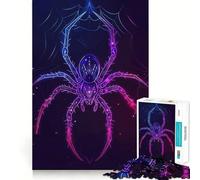 Puzzles d'animaux araignées néon pour Adolescents, 1000 pièces, renforce la mémoire, soulage Le Stress, décoration Murale aux Bords Nets (50x75cm)