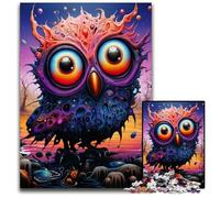 Puzzles d'animaux hiboux pour Adultes, 1000 Puzzles impossibles pour Adultes, décoration DIY idéale et Cadeau Casse-tête 26x38cm/10,23x14,96 Pouces