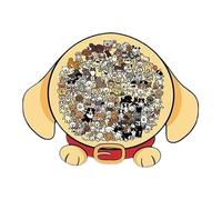 Puzzles d'animaux - Jouet assorti encadré de chien, puzzle animal coloré en bois, jeu éducatif et décoratif pour adultes, jeunes, personnes âgées, amis, école maternelle, table, décoration d'intérieur