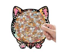 Puzzles d'animaux pour | Jouet de défi de 135 pièces - Puzzle en Bois coloré Motifs Animaux, pour Adultes, Adolescents et Personnes âgées, décoration de Table et Accessoires de Maison