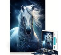 Puzzles d'animaux Space Horse pour Adultes 1000 pièces Renforce la mémoire Soulage l'anxiété Bords Lisses Surprise chaleureuse (38x52cm)