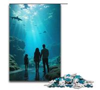 Puzzles d'aquarium 1000 pièces Cadeaux Puzzles pour Adultes liste de souhaits de Noël avec Père Noël pour Adolescents de 14 Ans et Plus 1000 pièces (38 x 26 cm)