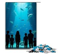 Puzzles d'aquarium 1000 pièces Cadeaux Puzzles pour Adultes liste de souhaits de Noël avec Père Noël pour Adolescents de 14 Ans et Plus 1000 pièces (75 x 50 cm)