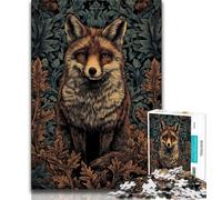 Puzzles d'art Animalier de Renard pour Adolescents Puzzle de 1000 pièces, Aidez Le Cerveau à exercer des Jouets addictifs pour cultiver la Patience Une œuvre d'art 38x26cm