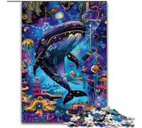 Puzzles d'art Animalier sur Le thème des Baleines pour Adultes et Adolescents, 1000 pièces, pour Les 14 Ans et Plus Entraînez Votre Cerveau et Vos Mains Cadeaux de Noël (50x75cm)