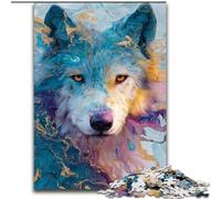 Puzzles d'art Animalier sur Le thème du Loup pour Adultes et Adolescents, Jeux éducatifs, décoration d'intérieur, Cadeau d'anniversaire, Art Mural (50x75cm)