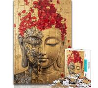 Puzzles d'art de Bouddha pour Adultes 1000 pièces, Staycation Kill Time Chaque pièce est Unique - Jeu Familial Stimulant et Amusant 50x75cm