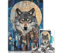 Puzzles d'art de Loup pour Adultes et Adolescents, Jouet éducatif et décompressant, Cadeaux du Père Noël Secret 50x75cm