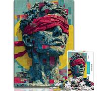 Puzzles d'art de Sculpture mystérieuse pour Adolescents Puzzle 1000 pièces pour Adolescents, Aide Le Cerveau à exercer des Jouets addictifs pour cultiver la Patience Une œuvre d'art (38x26cm)