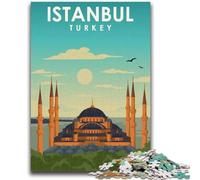 Puzzles d'art de Voyage à Istanbul, Turquie, pour Adultes et Adolescents, Puzzles Anti-Stress, séjour, Tuer Le Temps, améliorer l'amour Entre Couples, 1000 pièces (26x38cm)