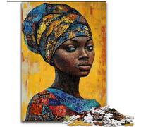 Puzzles d'art féminin Africain 1000 pièces pour Adultes, Cadeaux, Jeu intellectuel, Collection d'artistes, Beaux-Arts 50x75cm