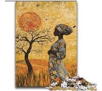 Puzzles d'art féminin Africain pour Adultes 2000 pièces, Jouets stimulants, décoration Murale, Cadeaux d'anniversaire et de Noël Uniques (70x100cm)