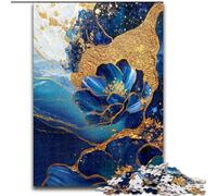 Puzzles d'art Floral Violets et sarcelles 1000 pièces pour Adultes, Cadeaux, Aide Le Cerveau à exercer des Jouets addictifs pour cultiver la Patience, Jeu de défi Unique 26x38cm