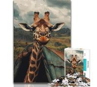 Puzzles d'art Girafe pour Adolescents 1000, Aidez Le Cerveau à exercer des Jouets addictifs pour cultiver la Patience Une œuvre d'art 50x75cm