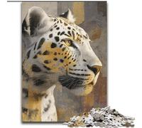 Puzzles d'art léopard pour Adolescents 1000 pièces, pour Les 14 Ans et Plus, décoration Murale, Cadeaux Uniques pour Anniversaire et Noël (50x75cm)
