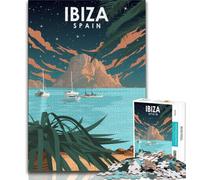 Puzzles d'art Nocturne d'Ibiza, Espagne, pour Adultes et Adolescents, Jouets éducatifs, Anti-Stress, adaptés à la décoration de Bureau, 50x75cm