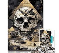 Puzzles d'art Squelette pour Adultes et Adolescents, Jeux éducatifs, décoration Murale, Cadeaux d'anniversaire et de Noël Uniques (75x50cm)