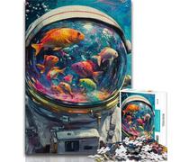 Puzzles d'astronautes 1000 pièces pour Adultes, Difficiles à réaliser, mais Amusants et Humoristiques, décoration d'intérieur et Cadeaux Uniques 50x75cm