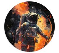 Puzzles d'astronautes 1000 pièces pour Adultes Puzzle Rond 1000 pièces Jeu pour Adultes Cadeau Jeu interactif Familial Défi cérébral Cadeau (67,5x67,5cm)