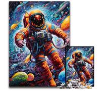 Puzzles d'astronautes artistiques pour Adultes, Puzzles en Carton de 1000 pièces pour Adultes, Casse-tête Stimulant pour Adolescents, soirée de Jeux en Famille Amusante 26x38cm / 10,23x14,96 Pouces