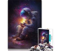 Puzzles d'astronautes Assis sur la Lune pour Adultes et Adolescents, 1 000 pièces, Jeux éducatifs, Anti-Stress, liste de souhaits avec Le Père Noël 38x26cm